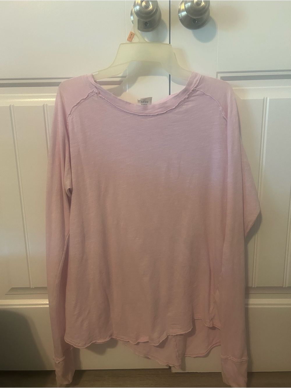 Free People Pale Pink Long-Sleeve Tunic Top